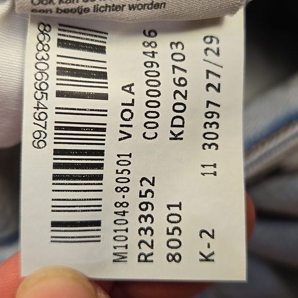 Mavi light wash Viola high rise slim straight leg cropped jeans size 27/29, NWT - Picture 14 of 15